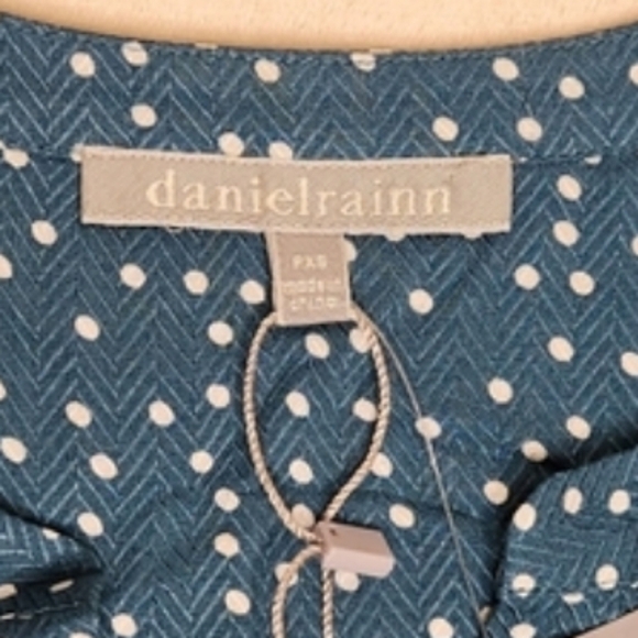 Daniel Rainn Split V-Neck Top Size PXS Teal - Picture 11 of 11